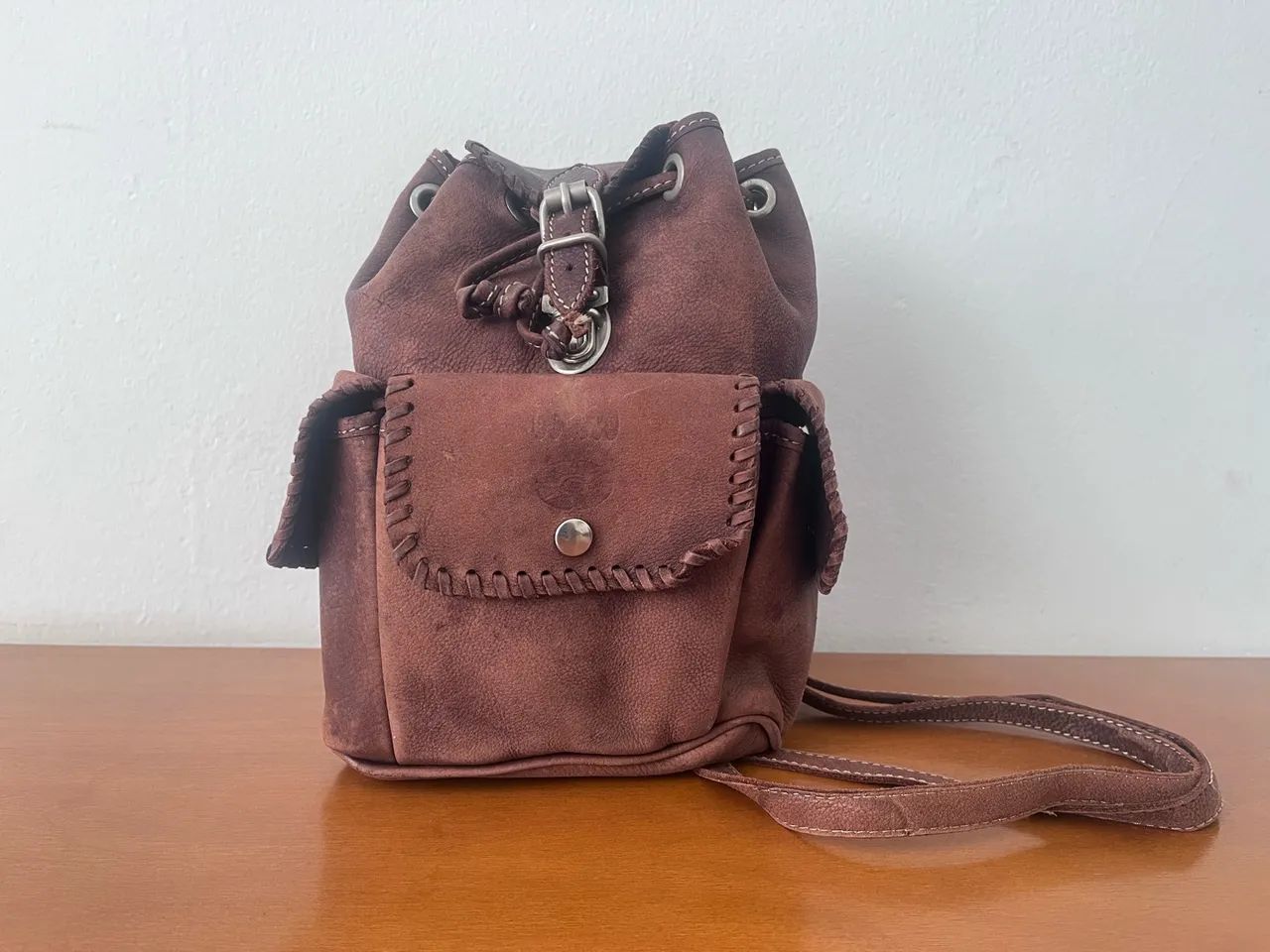 Bolsa de couro marrom feminina  - Foto 5