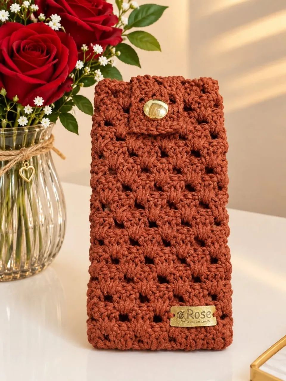 Porta Celular Case Crochê  - Foto 2
