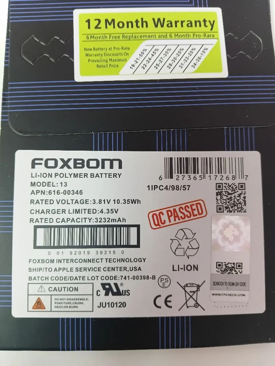 Bateria iPhone 13 Foxbom Original Premium 3232mAh Nova - Foto 2