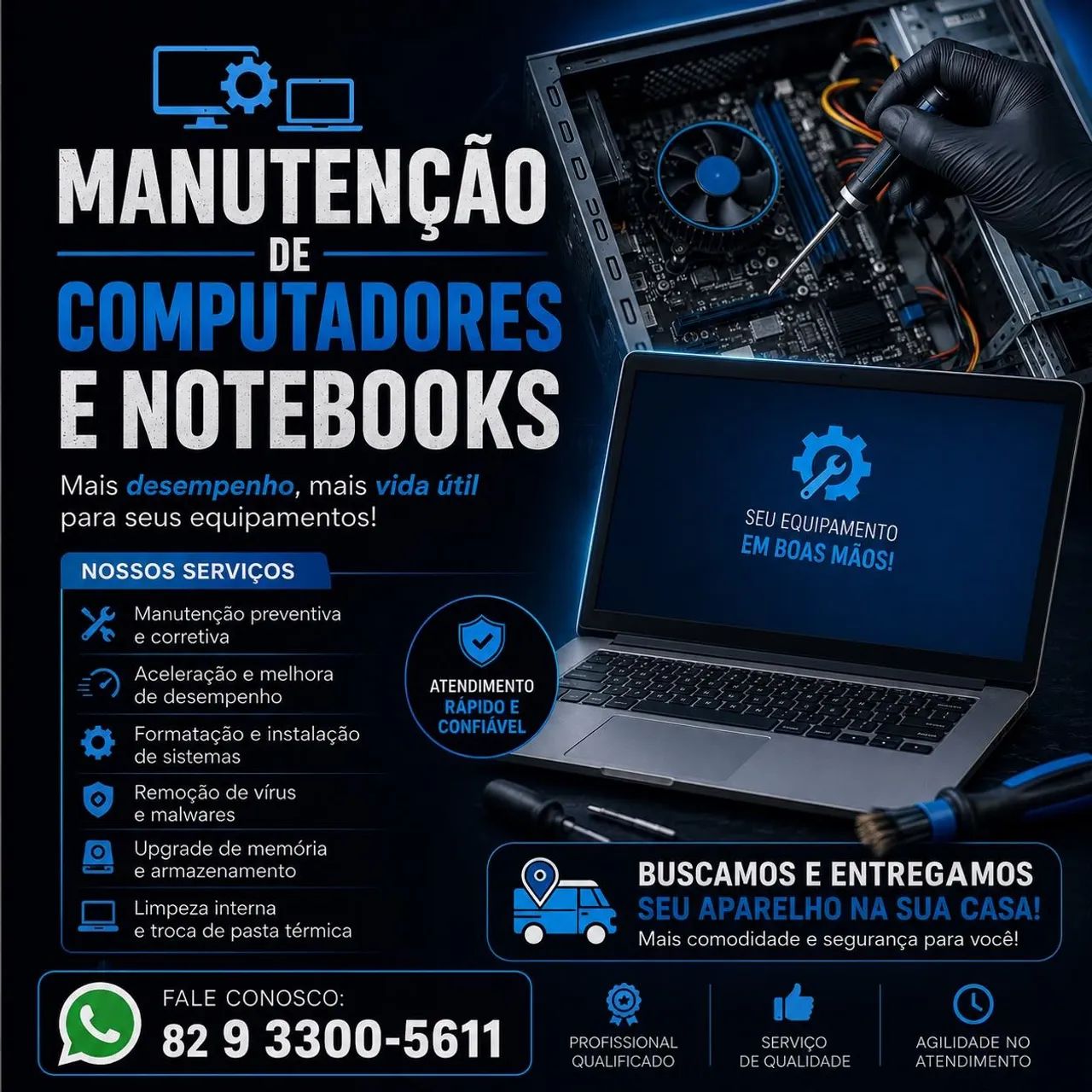 Manutenção de computadores e notebooks 