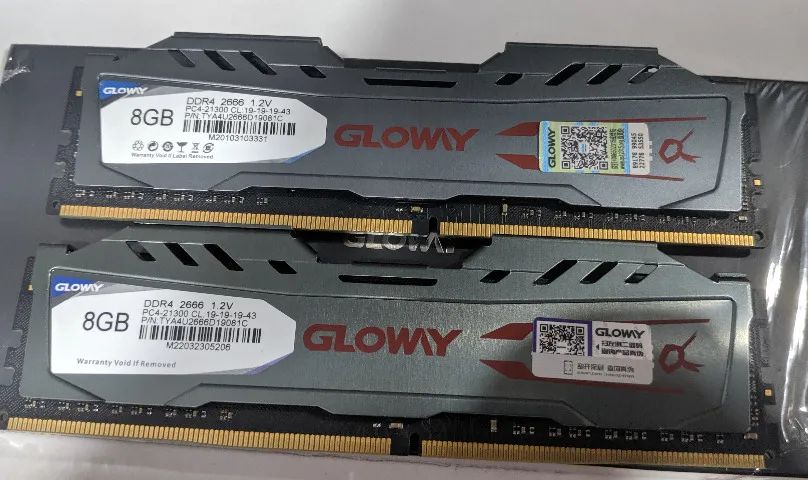 Memória RAM 2X8GB DDR4 2666mhz Gloway