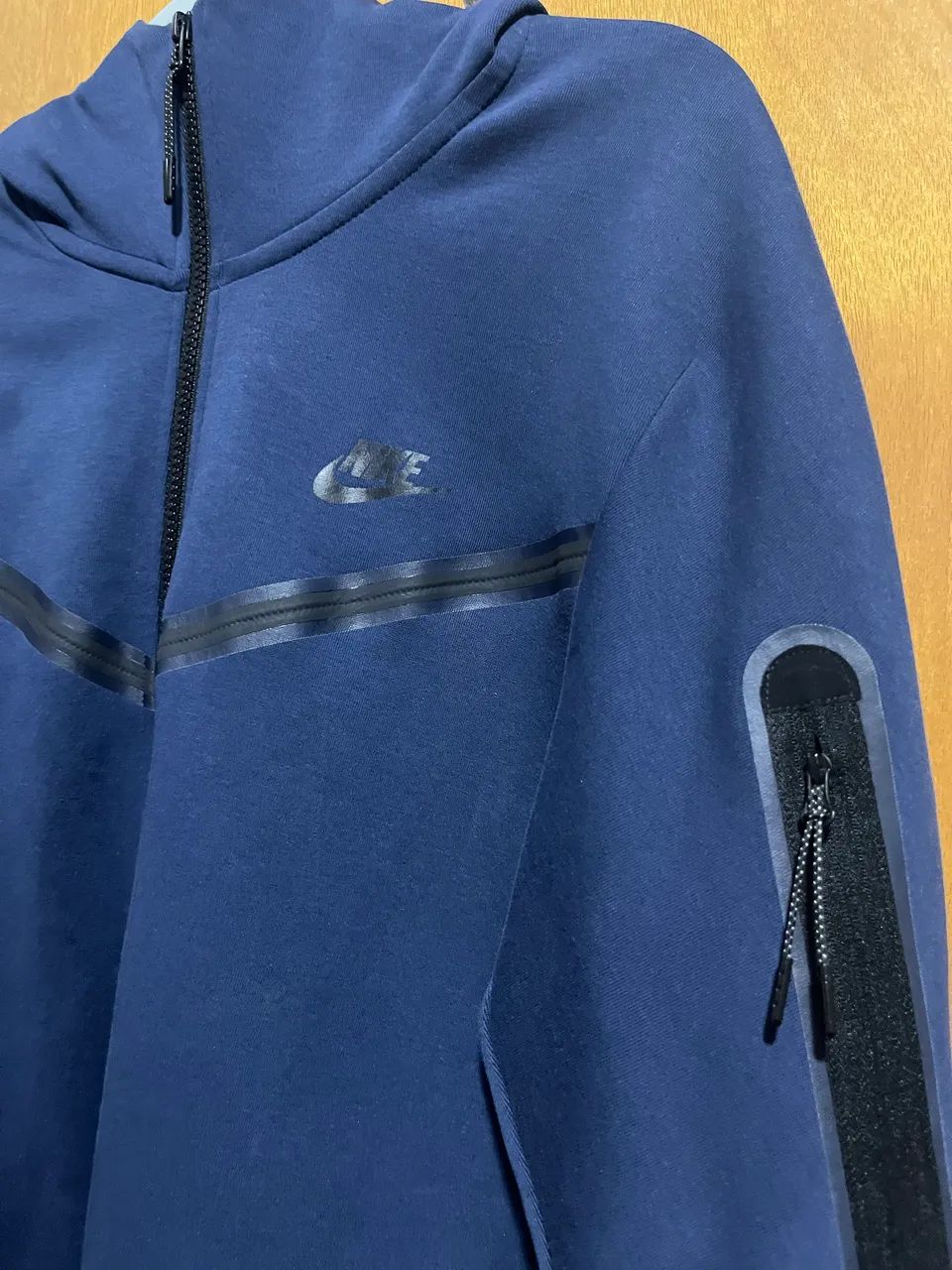 Casaco Nike tech azul usado três vezes 