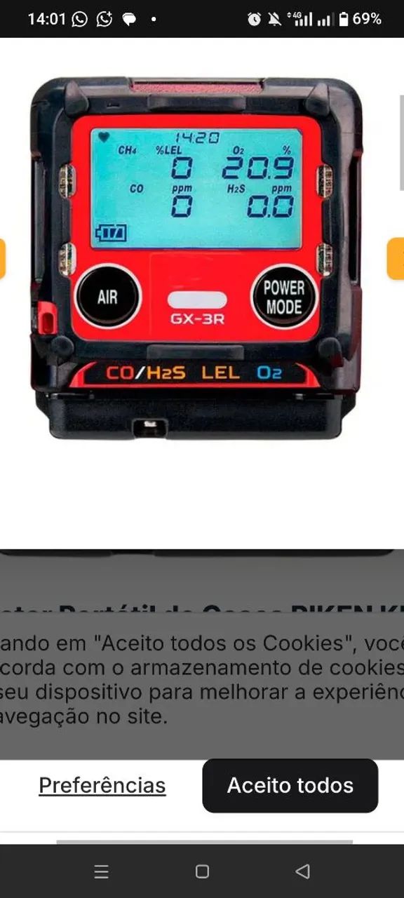 Tectetor de gás GX2002