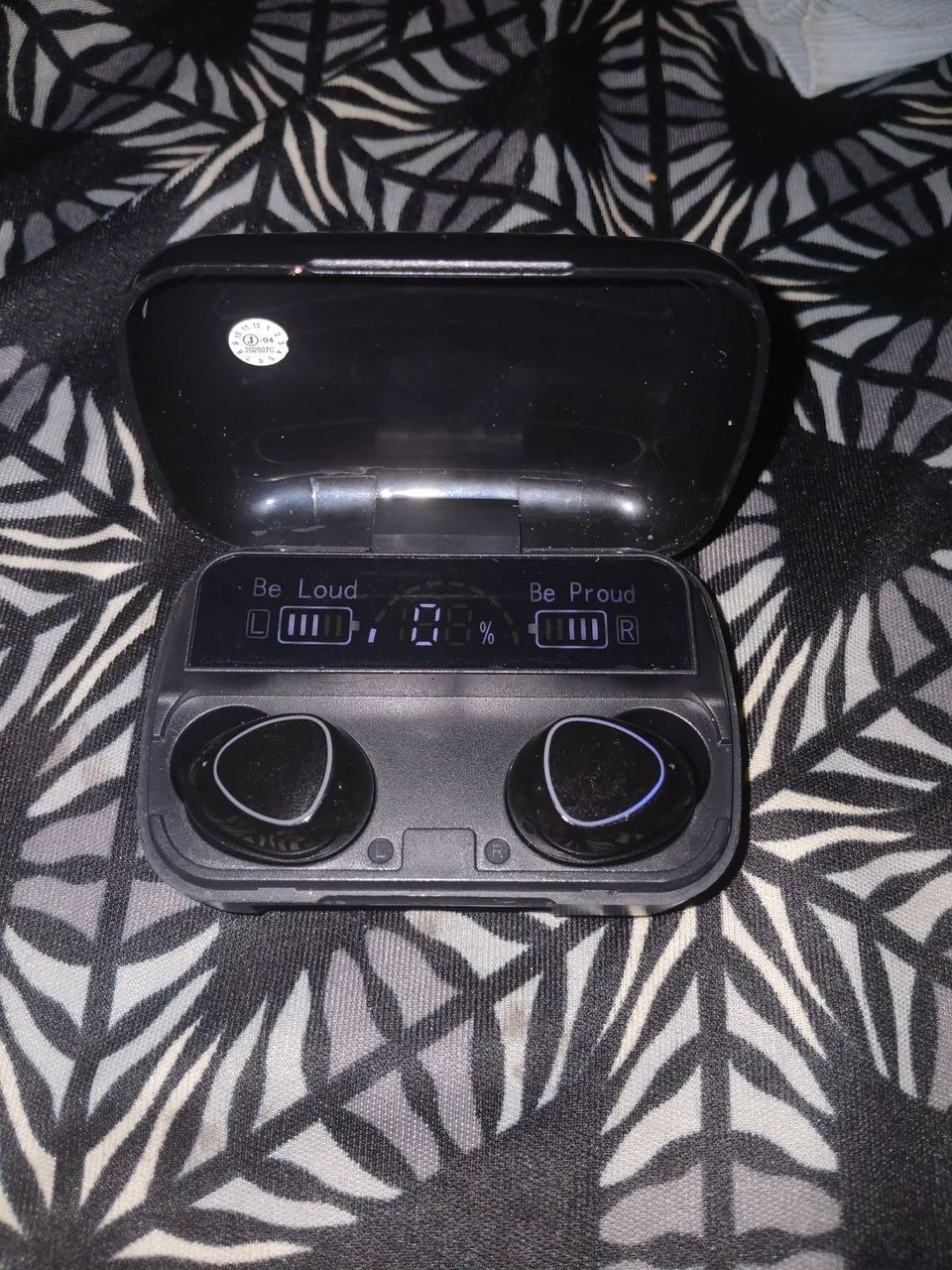 Fone de ouvido Bluetooth.