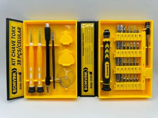 kit chave torx 38pcs profissional para celular bom-3109 bomvink - Foto 3