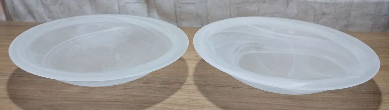 Par de cúpulas de vidro para plafon 25cm - Foto 2
