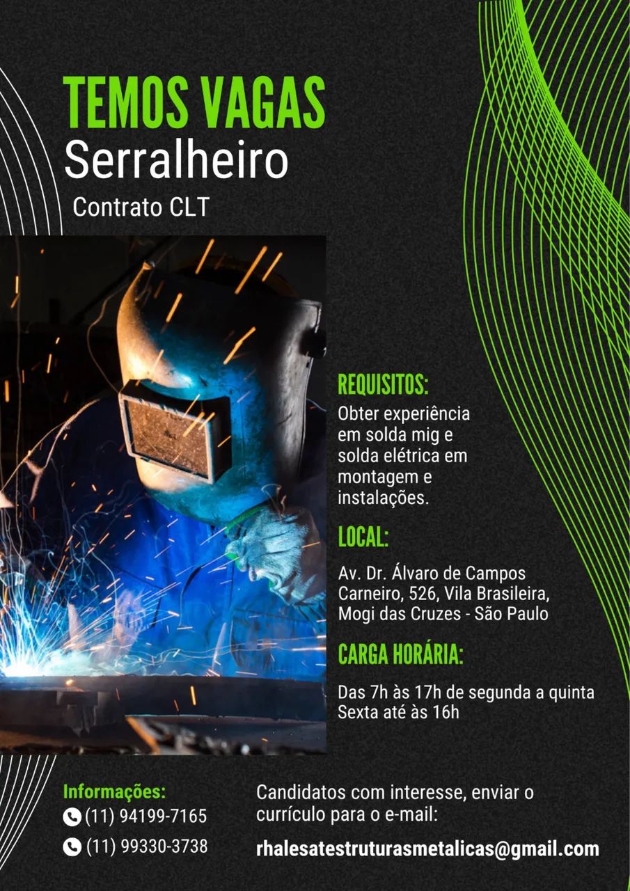 Contrata-se serralheiro 