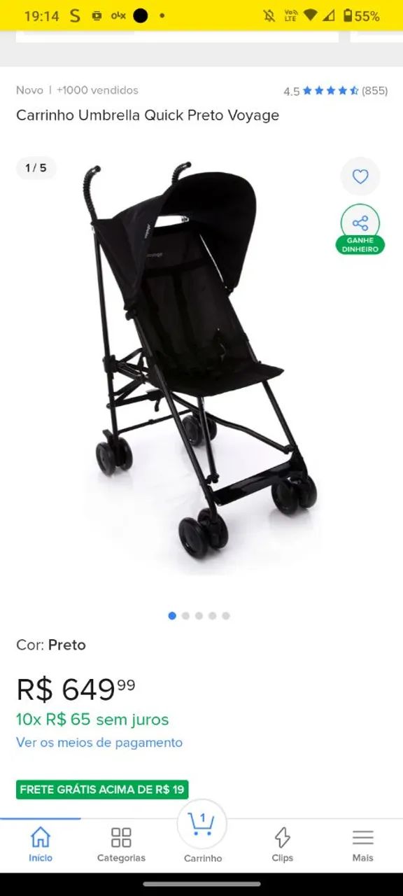 carrinho guarda chuva voyage - Foto 3