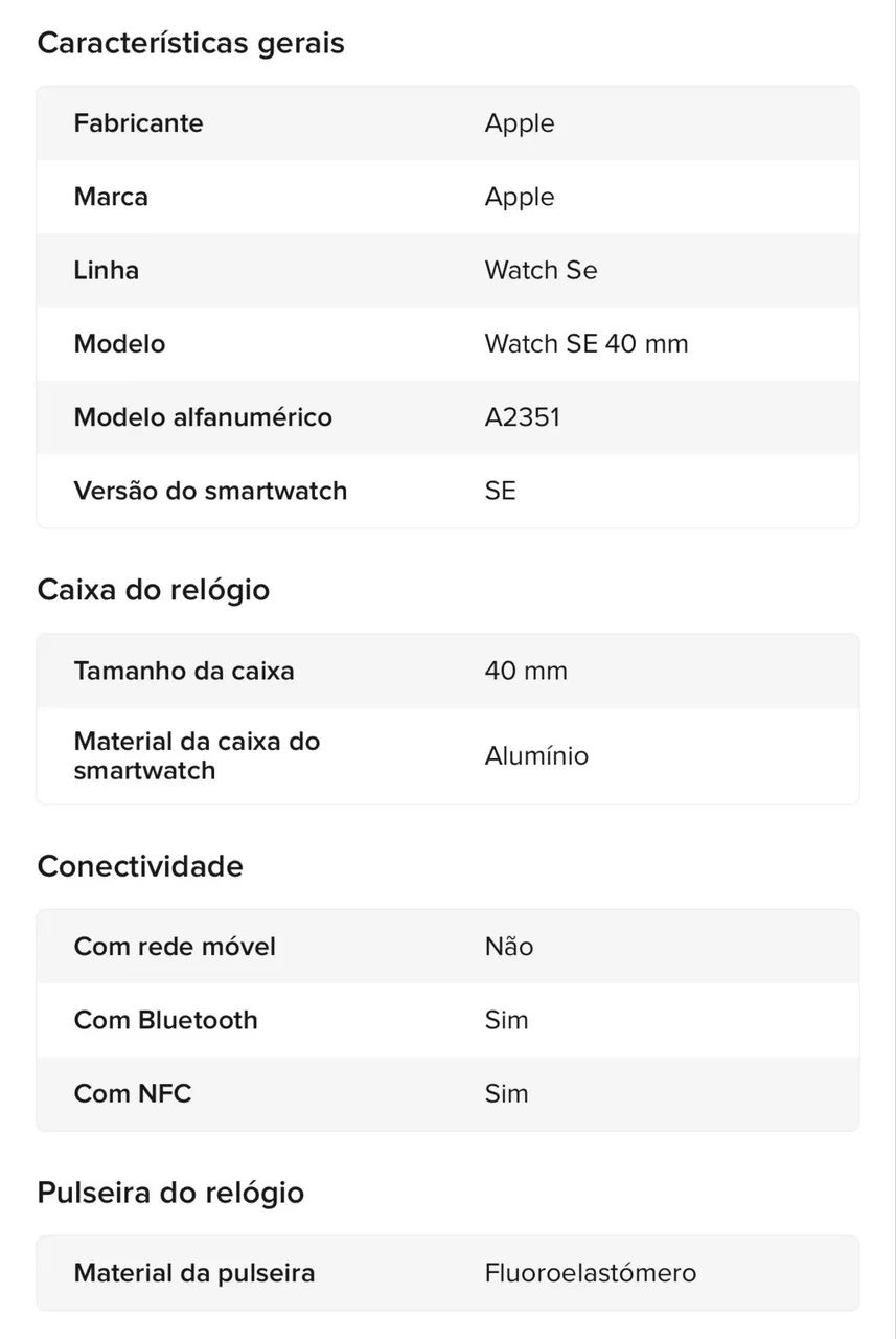 Relógio Apple Watch SE 40mm - Foto 5