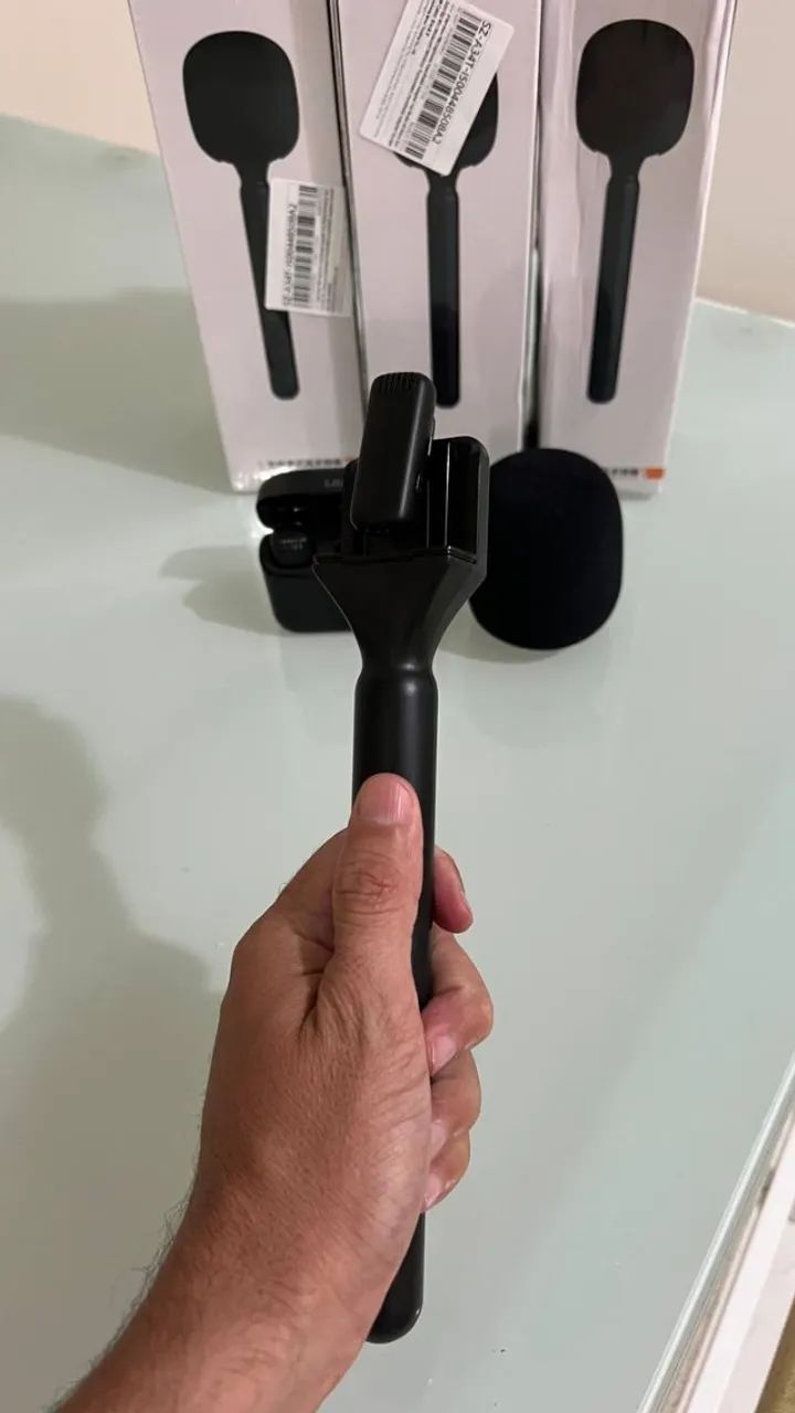 Bastão adaptador Mic de lapela- TRANSFORMA lapela em mic de mão - Foto 3