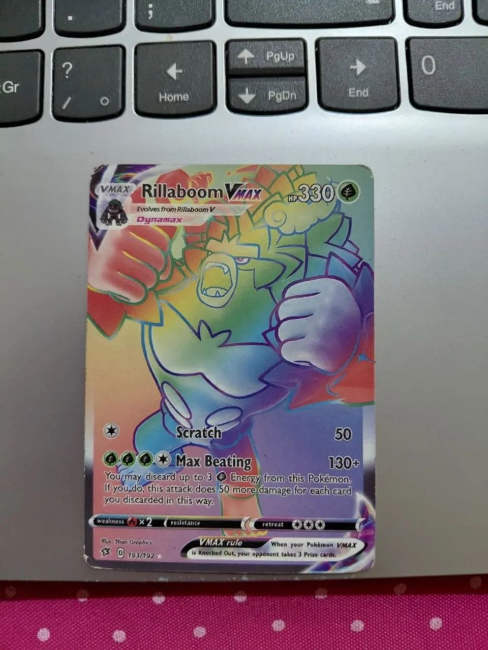 Carta de POKÉMON (Rillaboom Vmax 193/192)