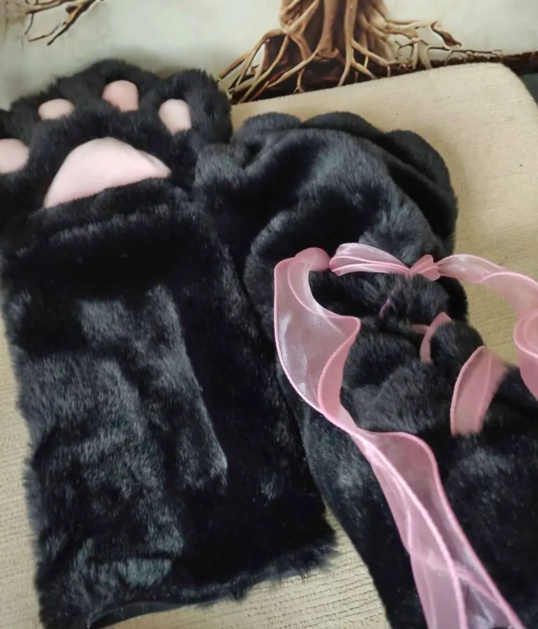 Luvas de Gatinho Felpudas( 50 cm) - Foto 3