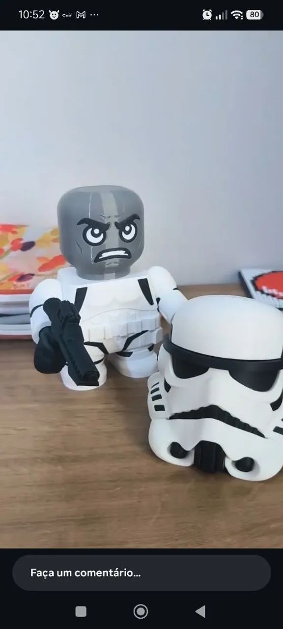 Action Figure Stormtrooper estilo Lego impresso em 3D - Foto 3