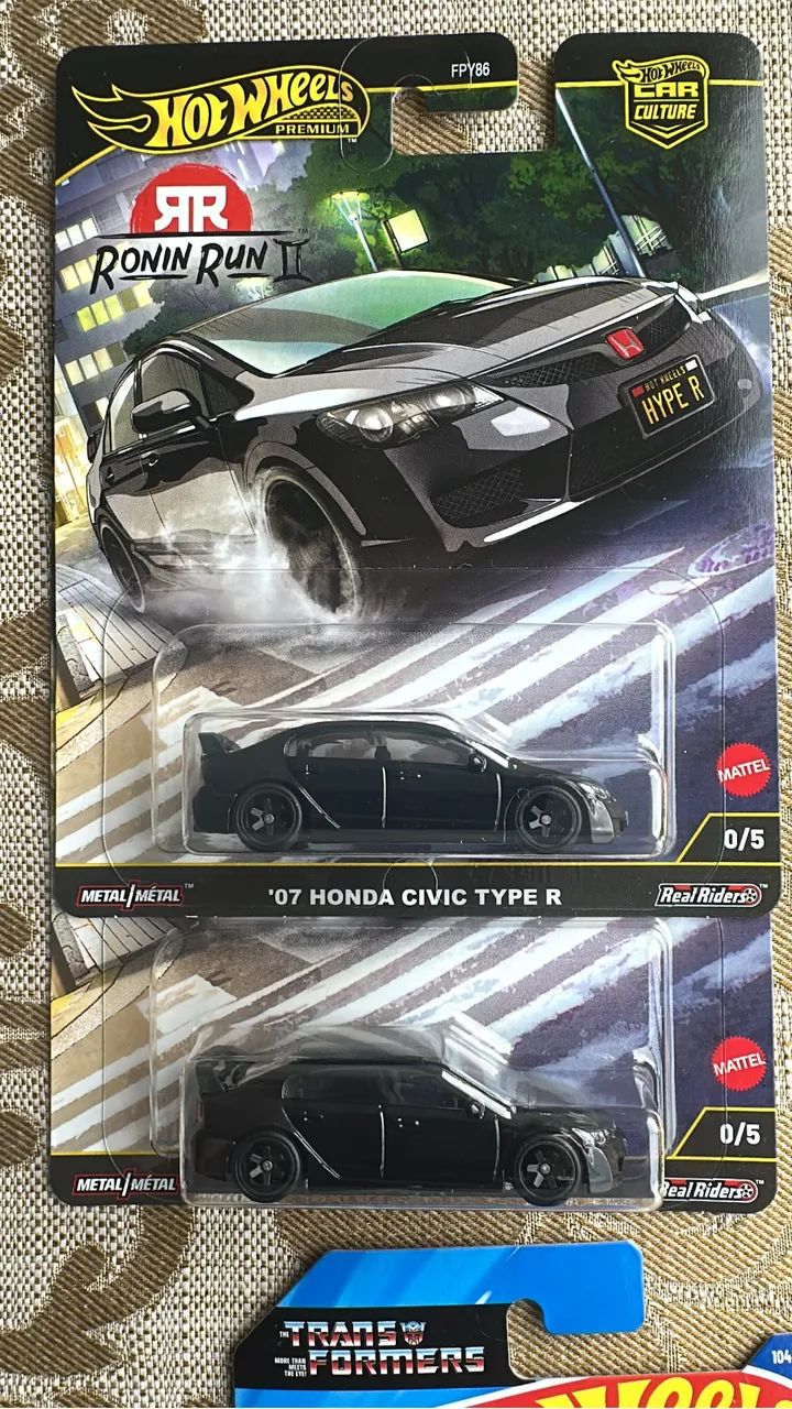 Hot Wheels Premium Honda Civic Type R Chase Ronin Run 2025 Preto