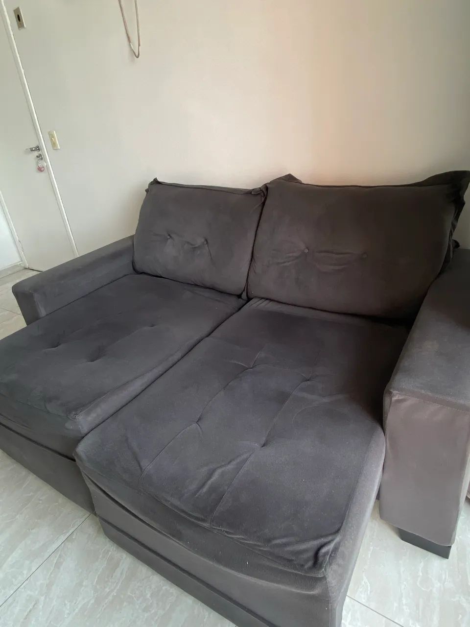 Sofá Retrátil e Reclinável Cinza Grafite  - Foto 2