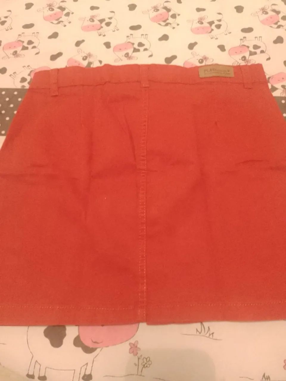 Saia Jeans Laranjado tamanho 42 - Foto 2