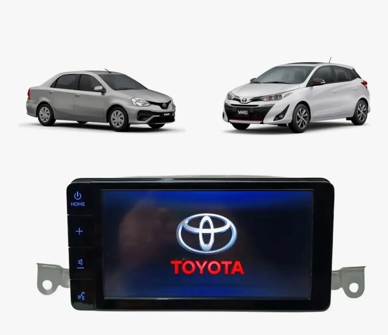 Multimídia original + moldura Yaris 2019 - Foto 2