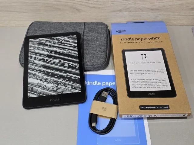 Kindle Paperwhite 12ª geração 16GB na garantia + capa protetora