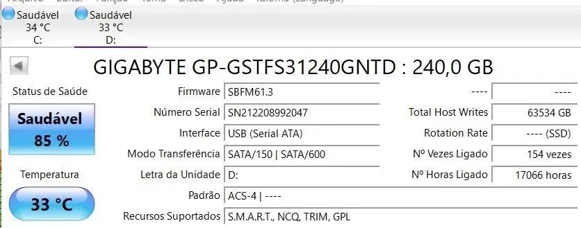 SSD Gigabyte 240GB - Foto 2