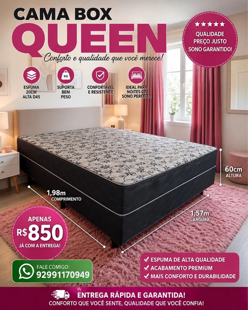 Cama box Queen