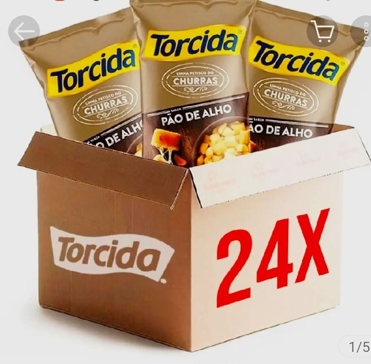 Salgadinho Torcida 60gr c 24uni SJC