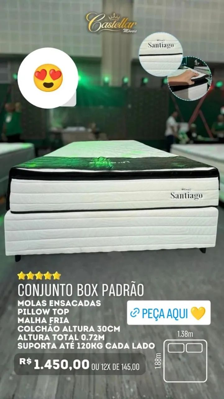 Cama box casal - Camas e Colchões - Granja Lisboa, Fortaleza