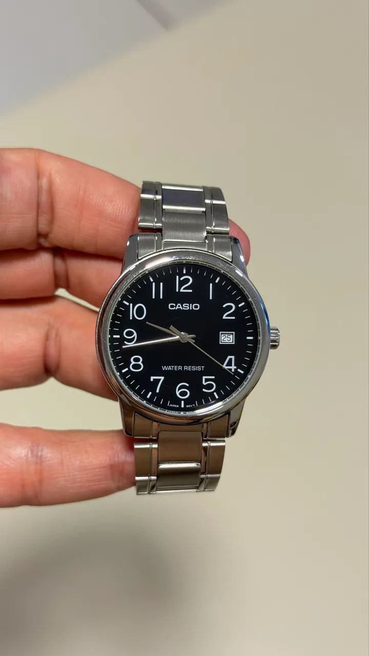 CASIO MTP-V002D-1B - CLÁSSICO | MOSTRADOR PRETO