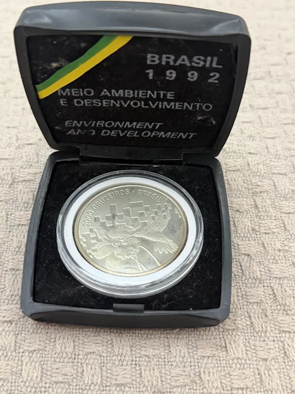 Moeda eco 92 em prata 925