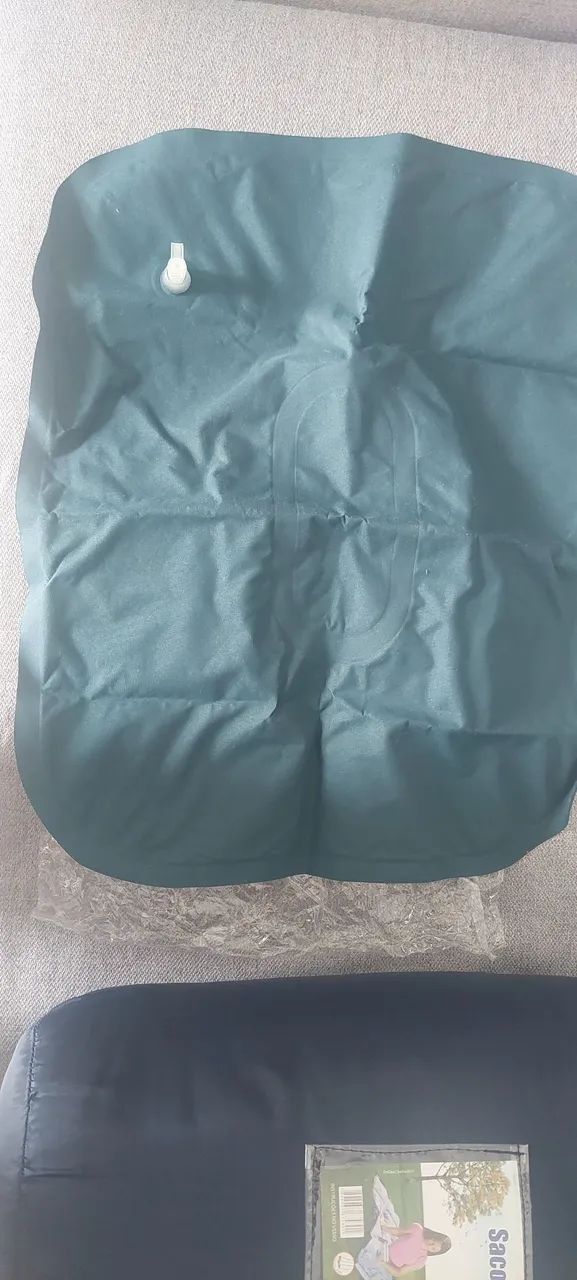 Saco de dormir com extensão tipo envelope 4° + isolante térmico + travesseiro inflável  - Foto 4