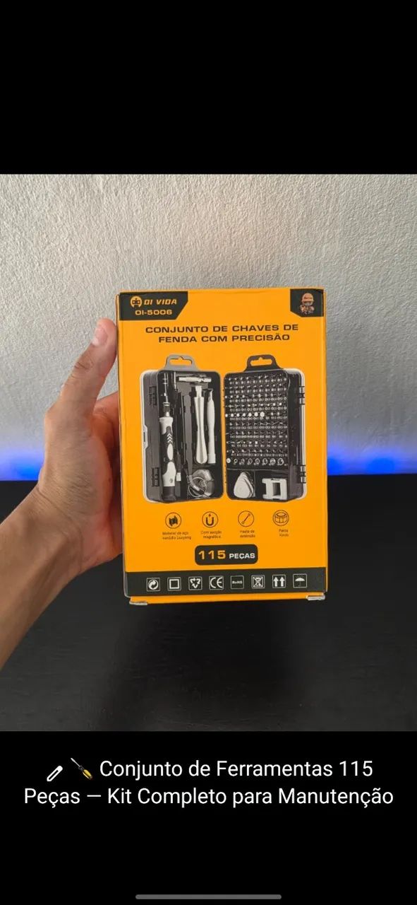 Kit Ferramentas 115 Peças para Celular e Eletrônicos - Foto 4