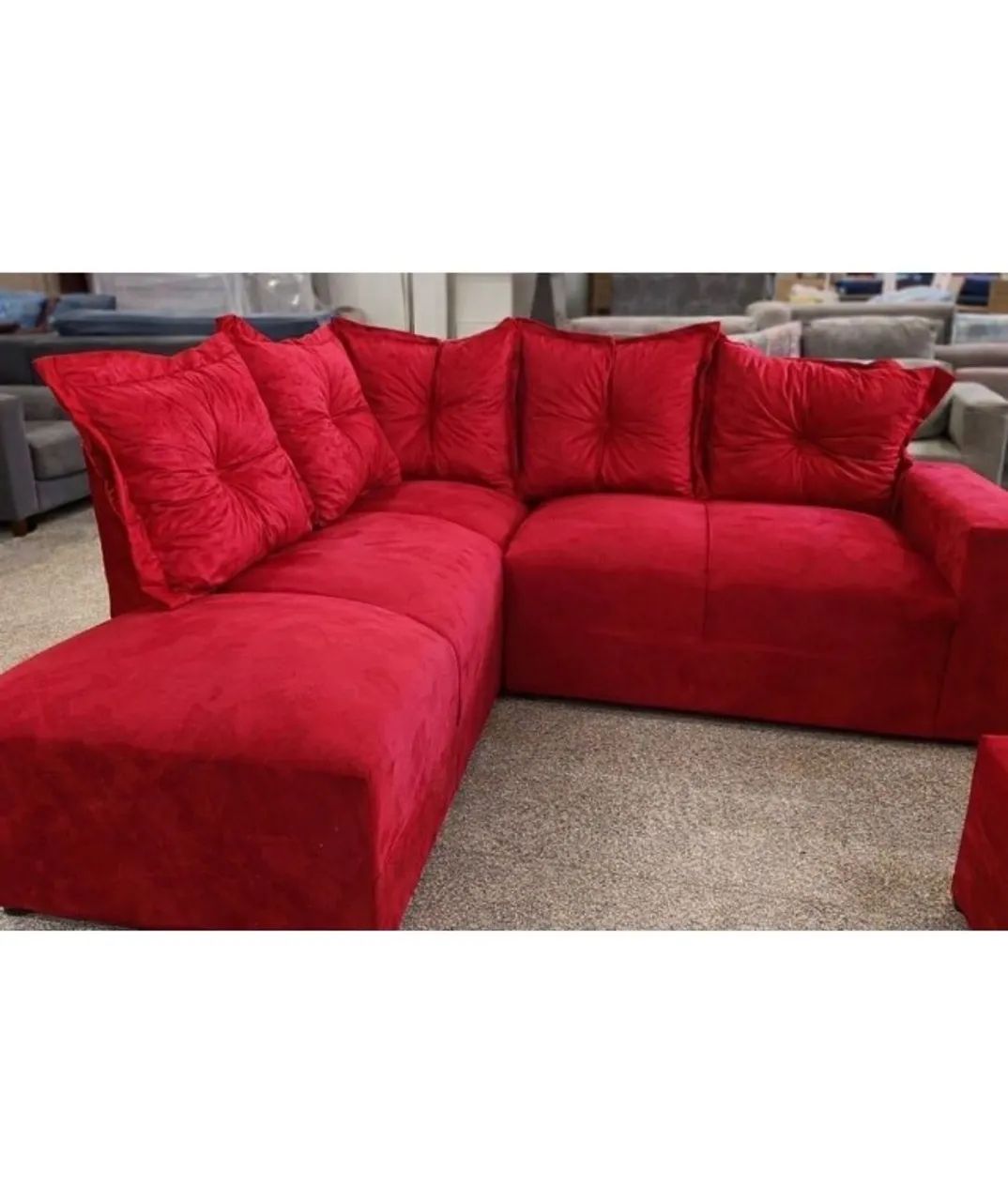 SOFA DE CANTO 5 LUGARES - VERMELHO439340438515896320