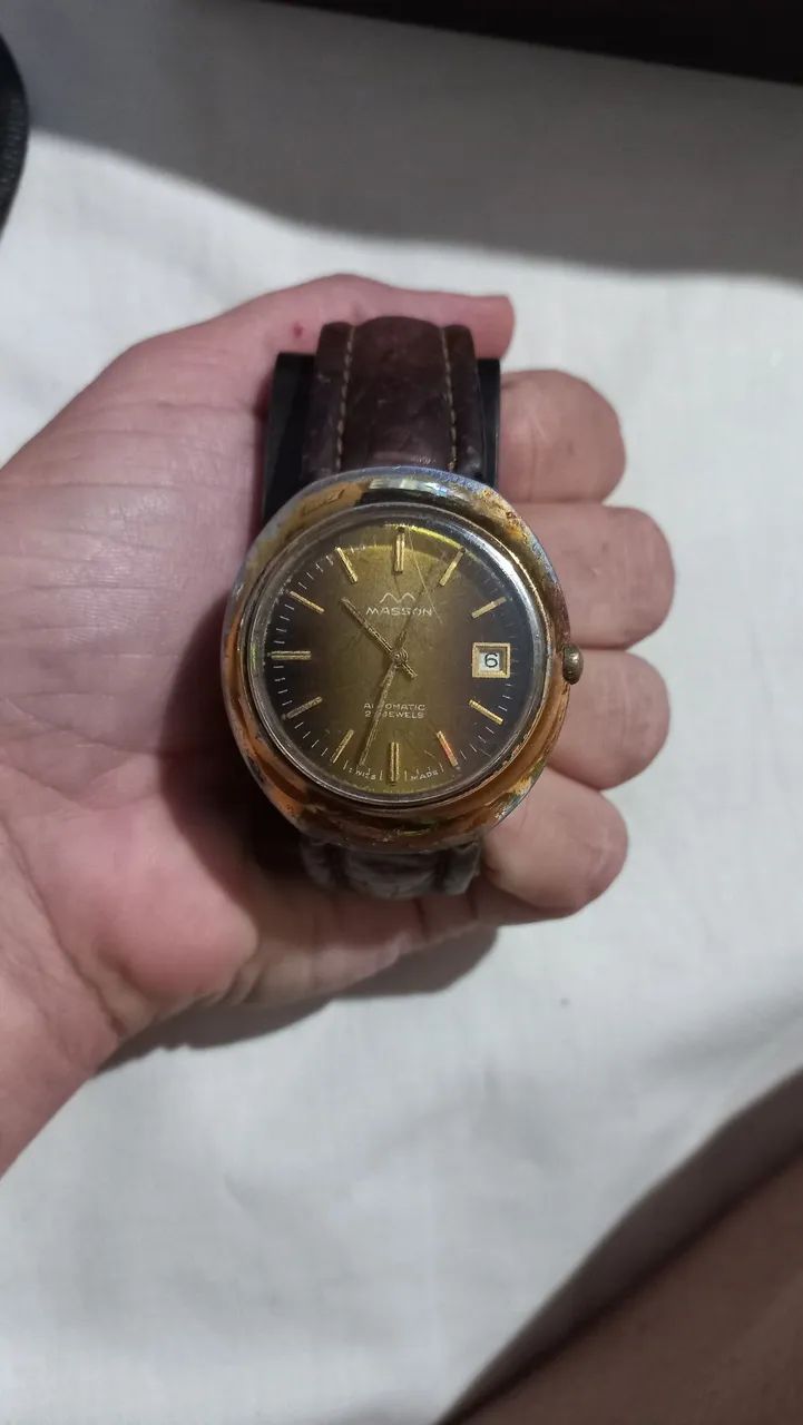 Relógio Vintage Masson Automatic - Anos 70 - Incabloc - Funcionando