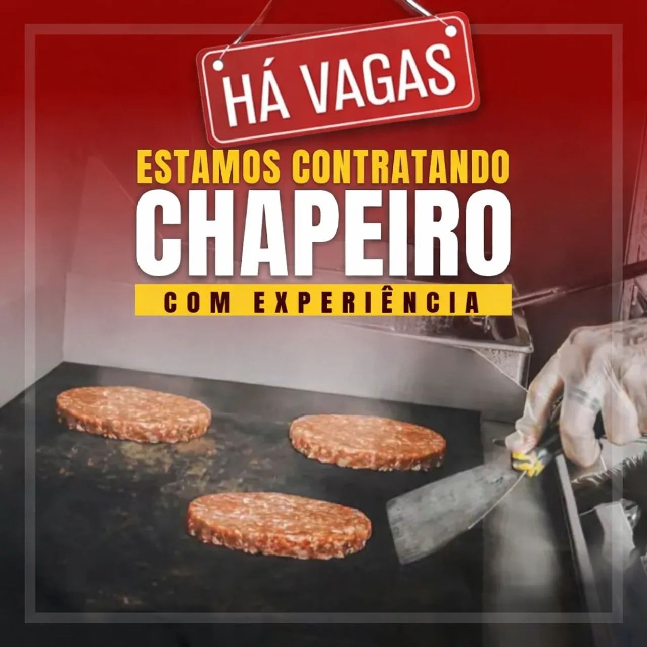 Contrata-se chapeiro horário do almoço 