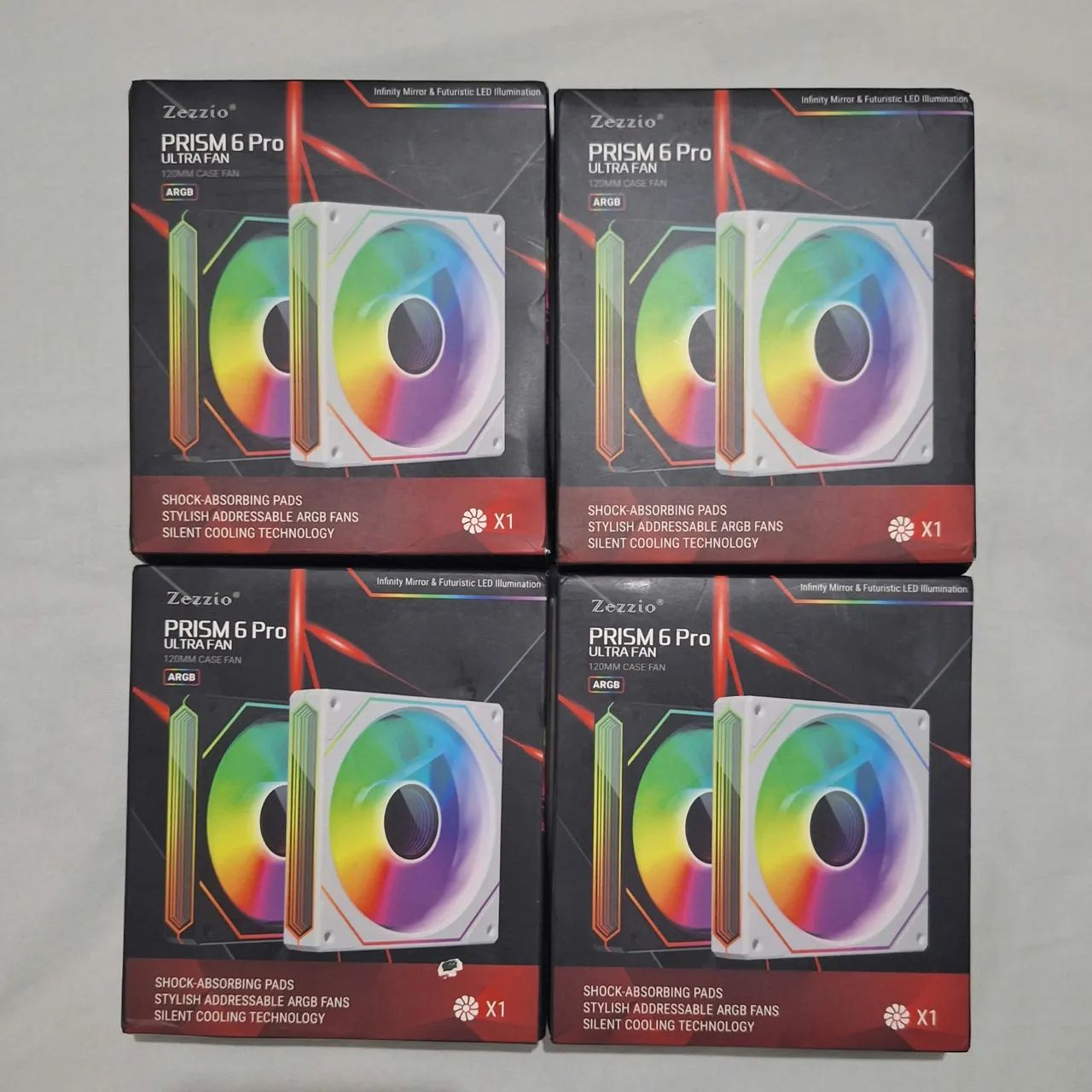 Kit 4 Cooler Fan ARGB Prism 6 Pro