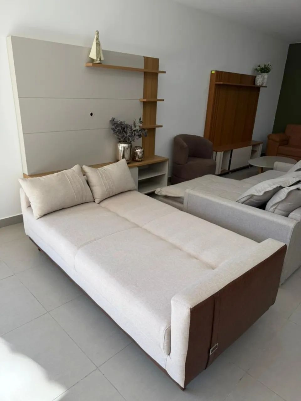 Sofá Cama Esther Matrix 3 Lugares 2,03M Pronta Entrega - Foto 3