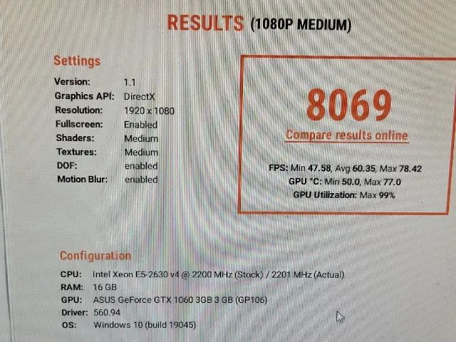 Placa de video GTX 1060 3GB Asus - Foto 3