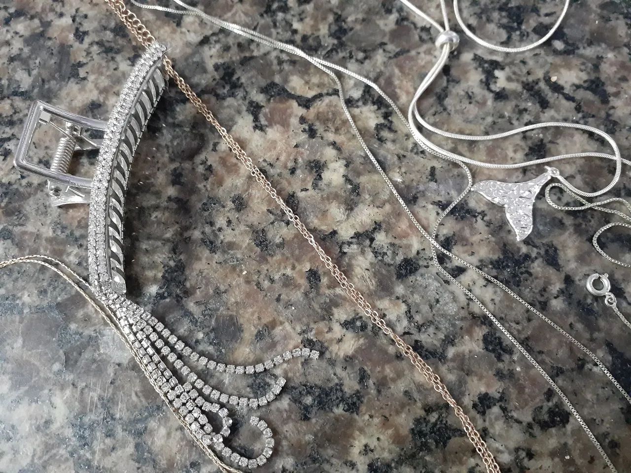 Kit acessórios em prata e foleado a prata - Foto 3