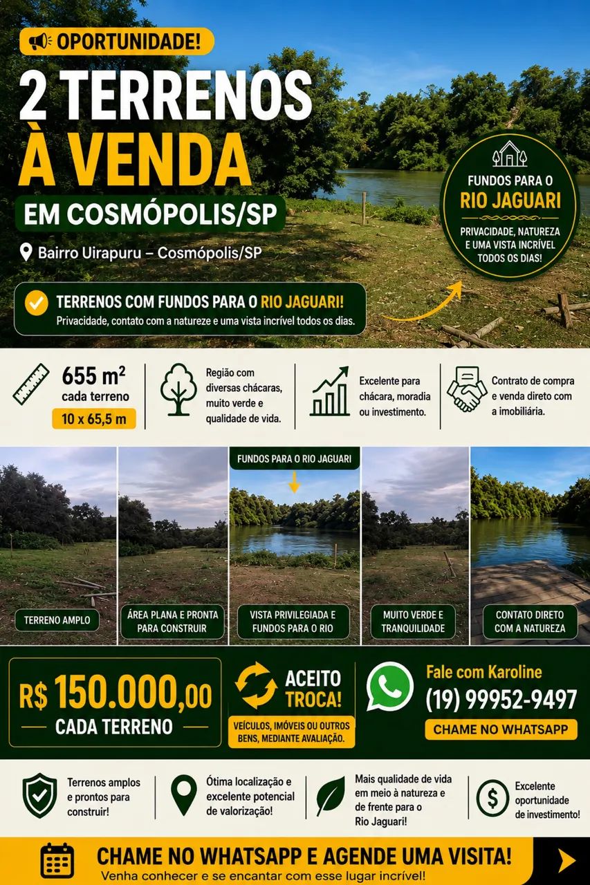 Terrenos a venda em cosmópolis 