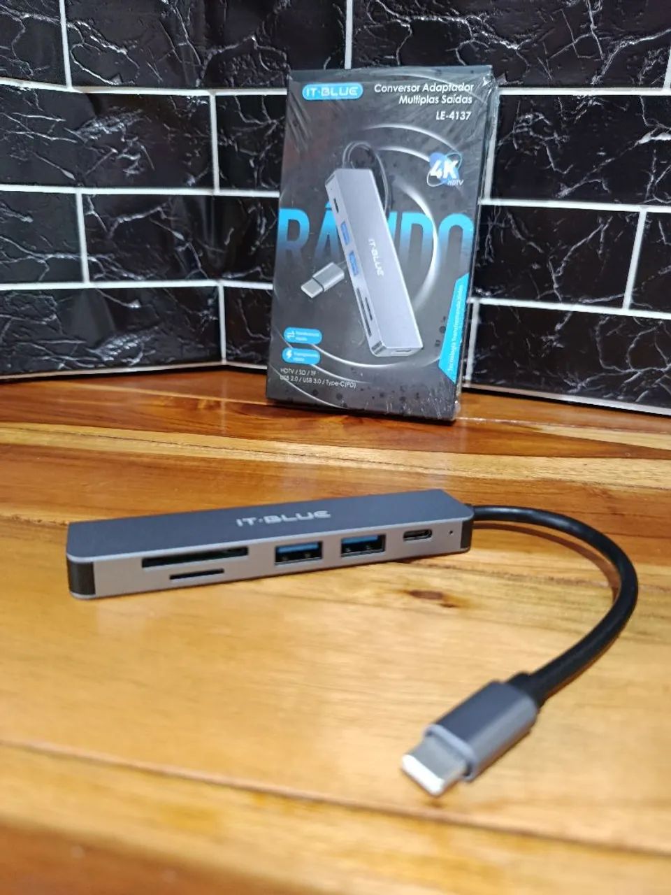 Adaptador USB-C para HDMI, USB 3.0,TF, SD USB-C PD  / PREÇO IMPERDÍVEL 