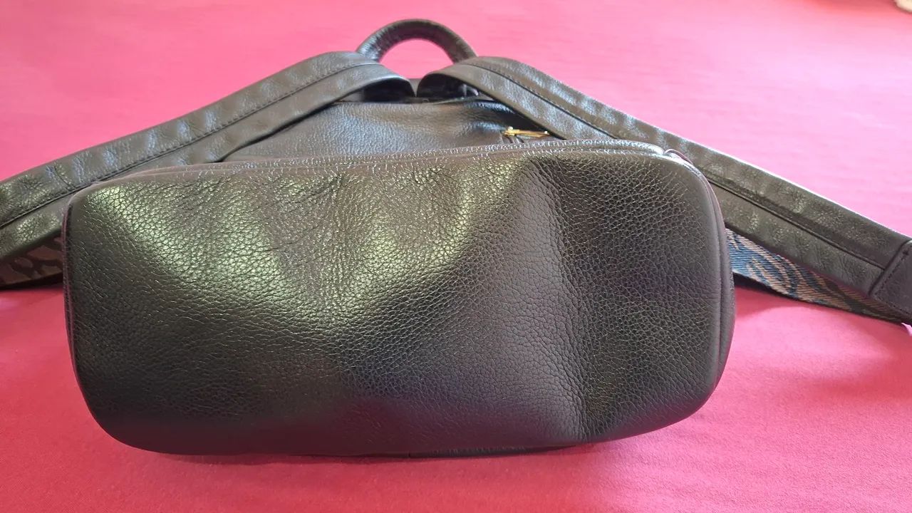 Mochila original Luz da Lua Couro Legítimo Estado de novo - Foto 3