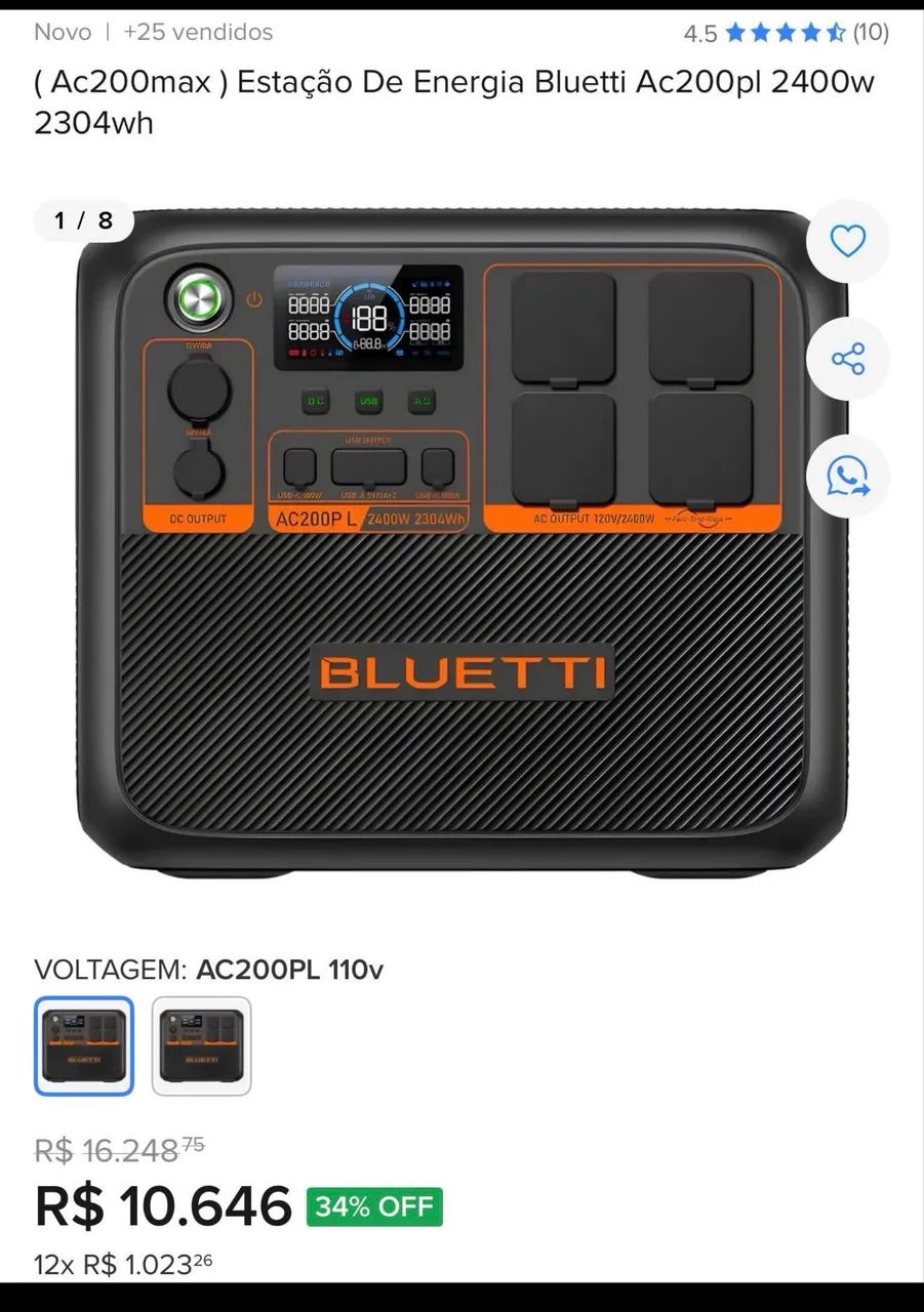 Bluetti ac 200 pl 220 - Foto 2