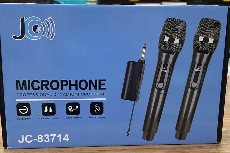 Kit 2 Microfones Sem Fio UHF profissional bateria recarregavel (novo e com garantia) - Foto 2