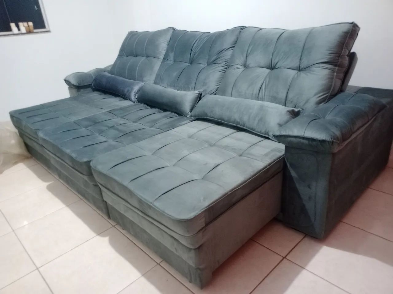 Promoção SOFÁ RETRÁTIL E RECLINÁVEL 2.90 LARGURA  - Foto 5