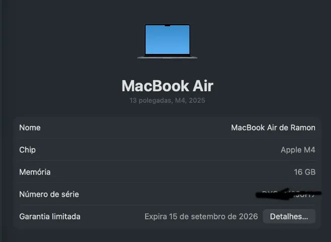 Macbook Air M4 - 16GB / 256GB / 13" - Foto 2