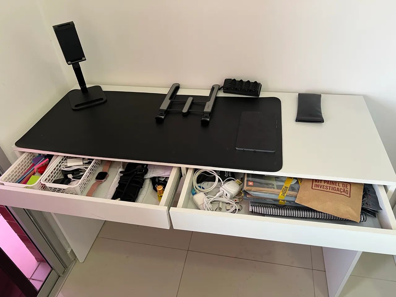 Mesa escrivaninha retangular 120cm x 45cm - Foto 2