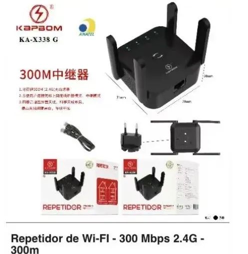 Repetidor Wi-Fi 4 antenas