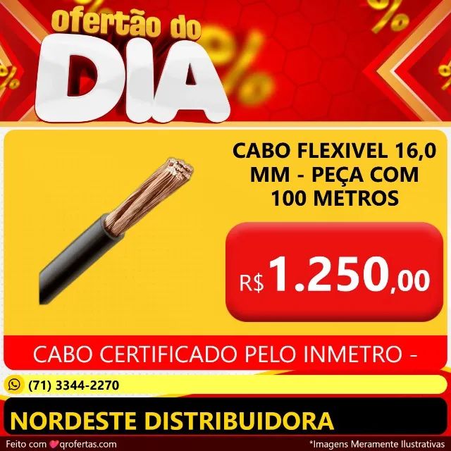 CABO FLEXIVEL 16,0 MM - COM CERTIFICAÇÃO DO INMETRO - FIO CABO FLEXIVEL DE 16 MM FLEX - Foto 5