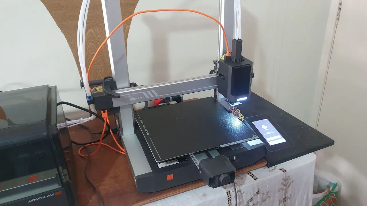 Impressora 3d Anycubic Kobra 3 V2 Combo Fdm Multicolorida Cinza - Foto 4