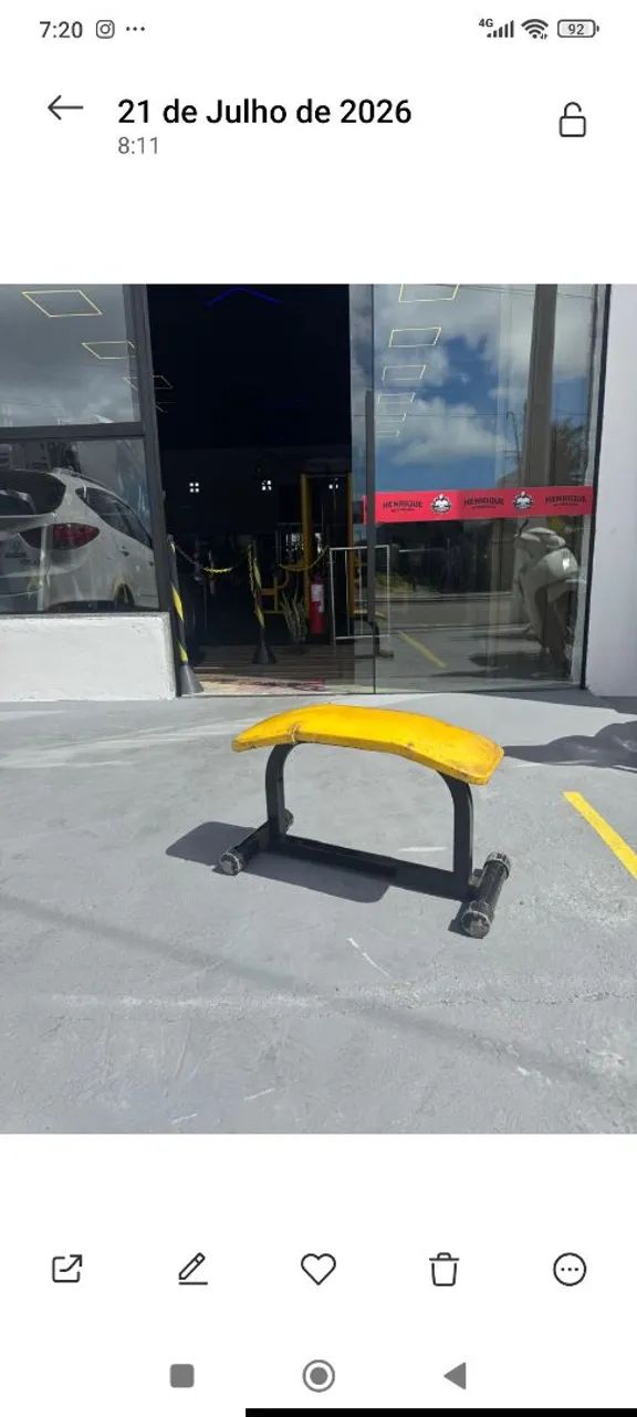 Suporte de agachamento com banco e suporte de barras  - Foto 2