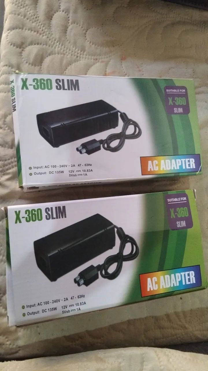 Vendo duas fontes de xbox 360